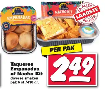 Nettorama Taqueros Empanadas of Nacho Kit 410 gr. aanbieding