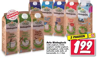 Nettorama Arla Biologisch 2x1 liter aanbieding