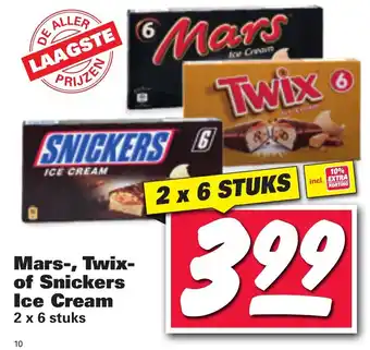 Nettorama Mars-, Twix- of Snickers Ice Cream aanbieding