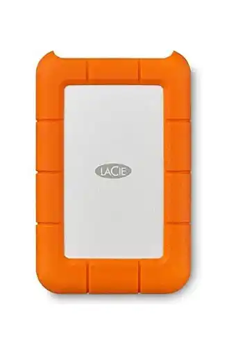 Amazon Lacie rugged usb-c, 2tb, portable external hard drive, drop, shock, dust, rain resistant, for mac & pc, incl. usb-c w/o usb-a aanbieding