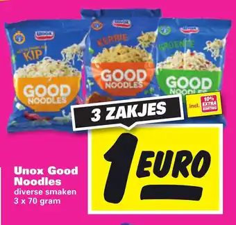 Nettorama Unox Good Noodles 3x70 gram aanbieding