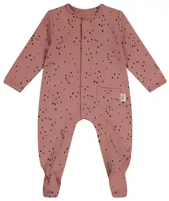 HEMA Hema newborn jumpsuit met bamboe gevlekt roze (roze) aanbieding