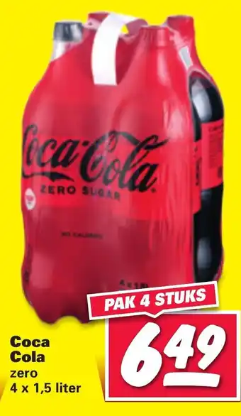 Nettorama Coca Cola zero 4x1.5 liter aanbieding