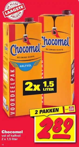 Nettorama Chocomel 2x1.5 liter aanbieding