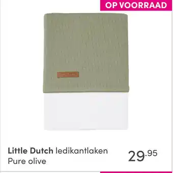 Baby & Tiener Little Dutch Ledikantdeken Pure olive aanbieding