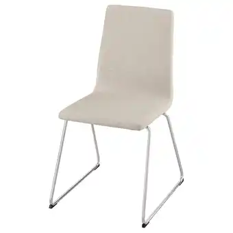 IKEA Lillånäs eetkamerstoel, verchroomd/gunnared beige aanbieding