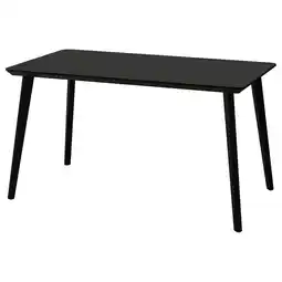 IKEA Lisabo tafel, zwart, 140x78 cm aanbieding