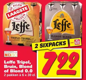 Nettorama Leffe Tripel, Bruin, Blond of Blond 0.0 aanbieding