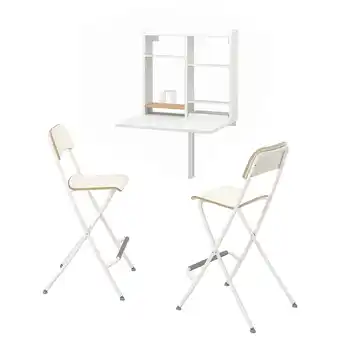 IKEA Norberg / franklin tafel met 2 stoelen, wit/wit aanbieding
