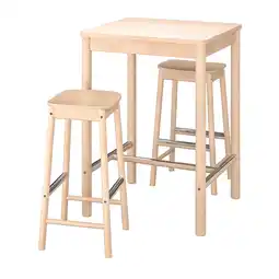 IKEA Rönninge / rönninge bartafel en 2 barkrukken, berken/berken aanbieding