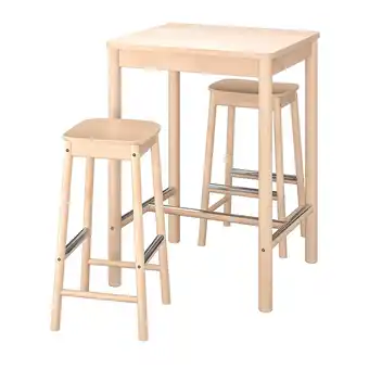 IKEA Rönninge / rönninge bartafel en 2 barkrukken, berken/berken aanbieding