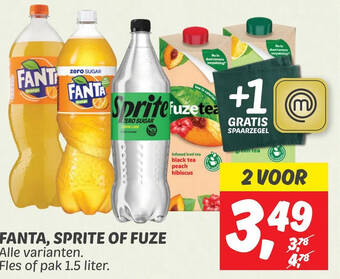 Dekamarkt Fanta, sprite of fuze aanbieding