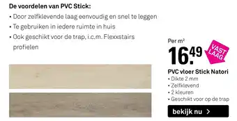 Karwei PVC vloer stick natori aanbieding