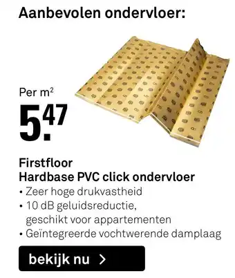 Karwei Firstfloor hardbase PVC click ondervloer aanbieding