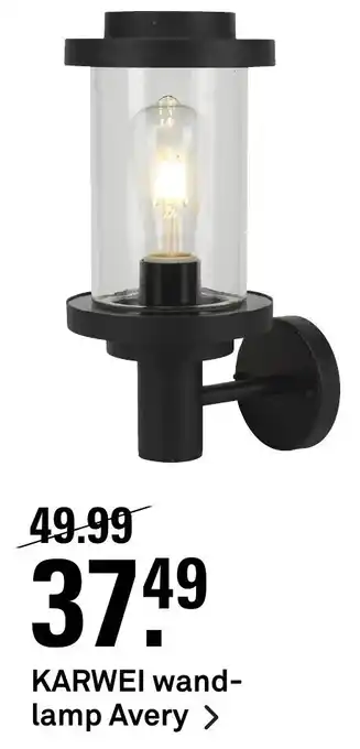 Karwei Karwei Wandlamp Avery aanbieding