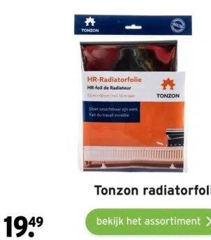 GAMMA Tonzon radiatorfolie aanbieding