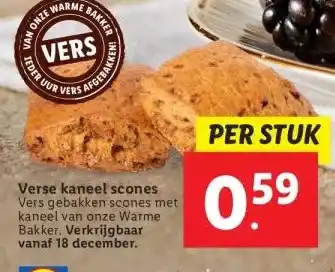 Lidl Verse kaneel scones aanbieding