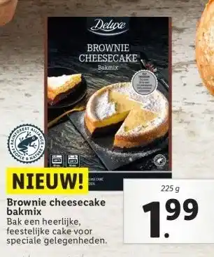 Lidl Brownie cheesecake bakmix aanbieding