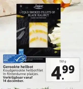 Lidl Gerookte heilbot aanbieding