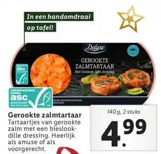 Lidl Gerookte zalmtartaar aanbieding