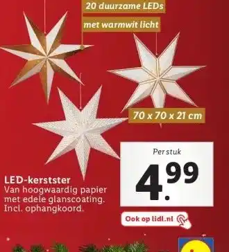 Lidl Led-kerstster aanbieding