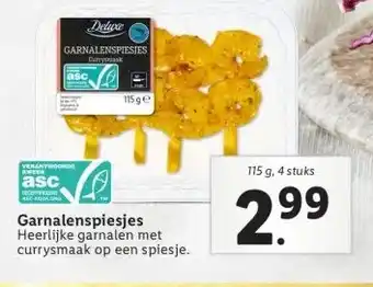 Lidl Garnalenspiesjes aanbieding