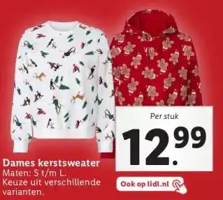 Lidl Dames kerstsweater aanbieding