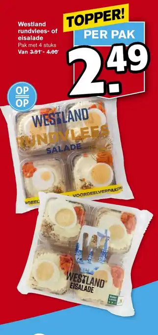 Hoogvliet Westland rundvlees- of eisalade aanbieding