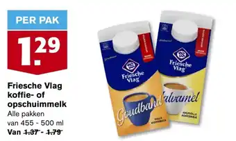 Hoogvliet Friesche Vlag koffie- of opschuimmelk aanbieding