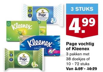 Hoogvliet Page vochtig of Kleenex aanbieding