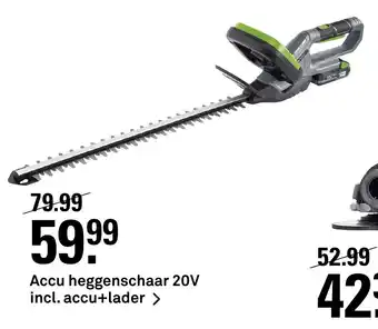 Karwei LUX Accu heggenschaar 20V incl. accu+lader aanbieding