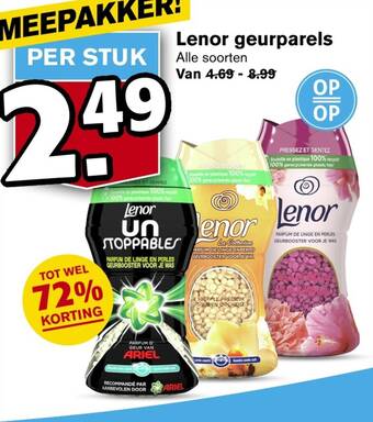 Hoogvliet Lenor geurparels aanbieding