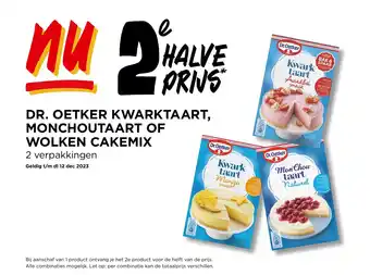 Jumbo DR. OETKER KWARKTAART, MONCHOUTAART OF WOLKEN CAKEMIX aanbieding
