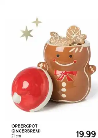 Xenos Opbergpot gingerbread aanbieding