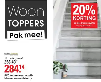 Karwei FlexxStairs PVC traprenovatie zelfklevende vloerdelen aanbieding