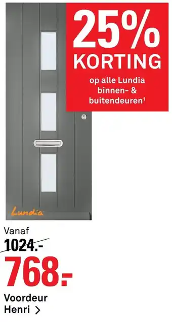 Karwei Lundia Voordeur Henri aanbieding