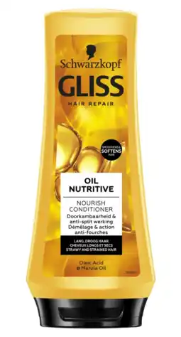 De Online Drogist Schwarzkopf gliss kur oil nutritive nourish conditioner 200ml aanbieding