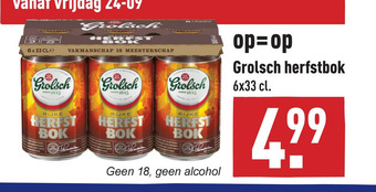 ALDI Grolsch herfstbok aanbieding