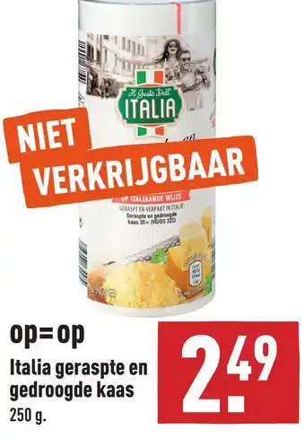 ALDI Italia geraspte en gedroogde kaas aanbieding