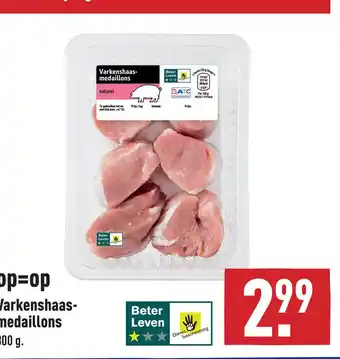 ALDI Varkenshaasmedaillons aanbieding