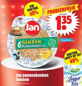 Dirk Jan pannenkoeken banaan aanbieding