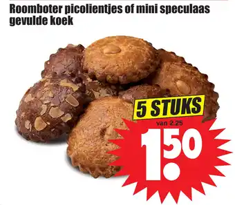 Dirk Roomboter picolientjes of mini speculaas gevulde koek aanbieding