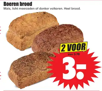 Dirk Boeren brood aanbieding