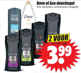 Dirk Dove of Axe douchegel aanbieding