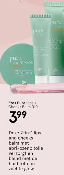 Etos Etos Pure Lips Cheeks Balm 010 aanbieding