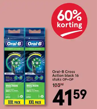 Etos Oral-B Cross Action black 16 stuks OP=OP aanbieding