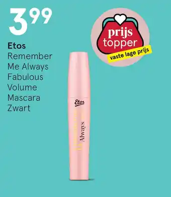 Etos Etos Remember Me Always Fabulous Volume Mascara Zwart aanbieding