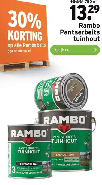 GAMMA Rambo Pantserbeits tuinhout akiik puI aanbieding