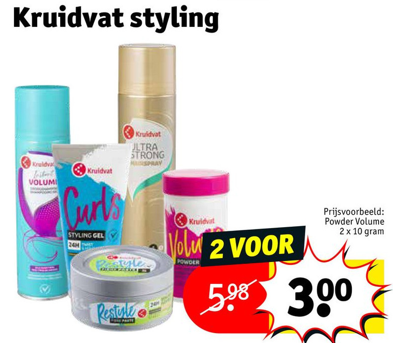 Kruidvat styling aanbieding bij Kruidvat
