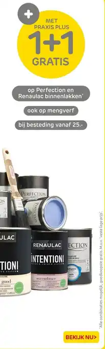 Praxis op Perfection en Renaulac binnenlakken ook op mengverf aanbieding